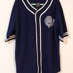 Vintage Men's LOS ANGELES The Authentic Colosseum Baseball Thick Blue Jersey XL